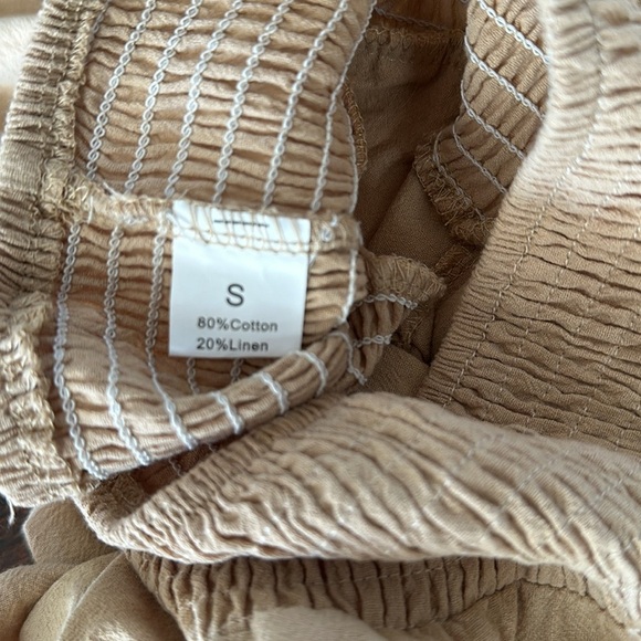 Tan Wide Leg Relaxed Fit Trousers Womens Small - Picture 4 of 4